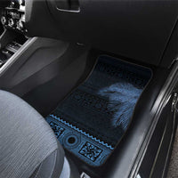 Fiji Palm Leaves Car Mats Masi and Tapa Tribal Pattern Blue Color LT03 - Polynesian Pride
