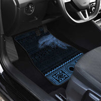 Fiji Palm Leaves Car Mats Masi and Tapa Tribal Pattern Blue Color LT03 - Polynesian Pride