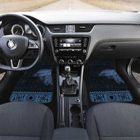 Fiji Palm Leaves Car Mats Masi and Tapa Tribal Pattern Blue Color LT03 Set 2pcs - Front Blue - Polynesian Pride