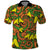 New Zealand Kowhai Flowers Polo Shirt Maori Koru Pattern