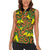 New Zealand Kowhai Flowers Women Sleeveless Polo Shirt Maori Koru Pattern