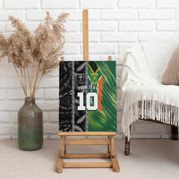 Custom Aotearoa South Africa Rugby Freedom Cup Canvas Wall Art Maori Silver Fern Art and Sporty Flag SA LT03 - Polynesian Pride