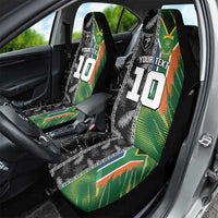 Custom Aotearoa South Africa Rugby Freedom Cup Car Seat Cover Maori Silver Fern Art and Sporty Flag SA LT03 - Polynesian Pride