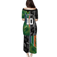 Custom Aotearoa South Africa Rugby Freedom Cup Puletasi Maori Silver Fern Art and Sporty Flag SA LT03 - Polynesian Pride
