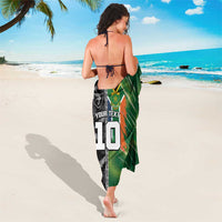Custom Aotearoa South Africa Rugby Freedom Cup Sarong Maori Silver Fern Art and Sporty Flag SA LT03 - Polynesian Pride