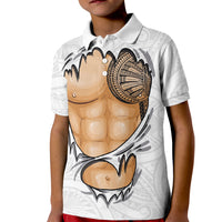 Samoan Tatau Kid Polo Shirt Tattoo Reveal Effect