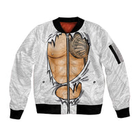 Samoan Tatau Sleeve Zip Bomber Jacket Tattoo Reveal Effect