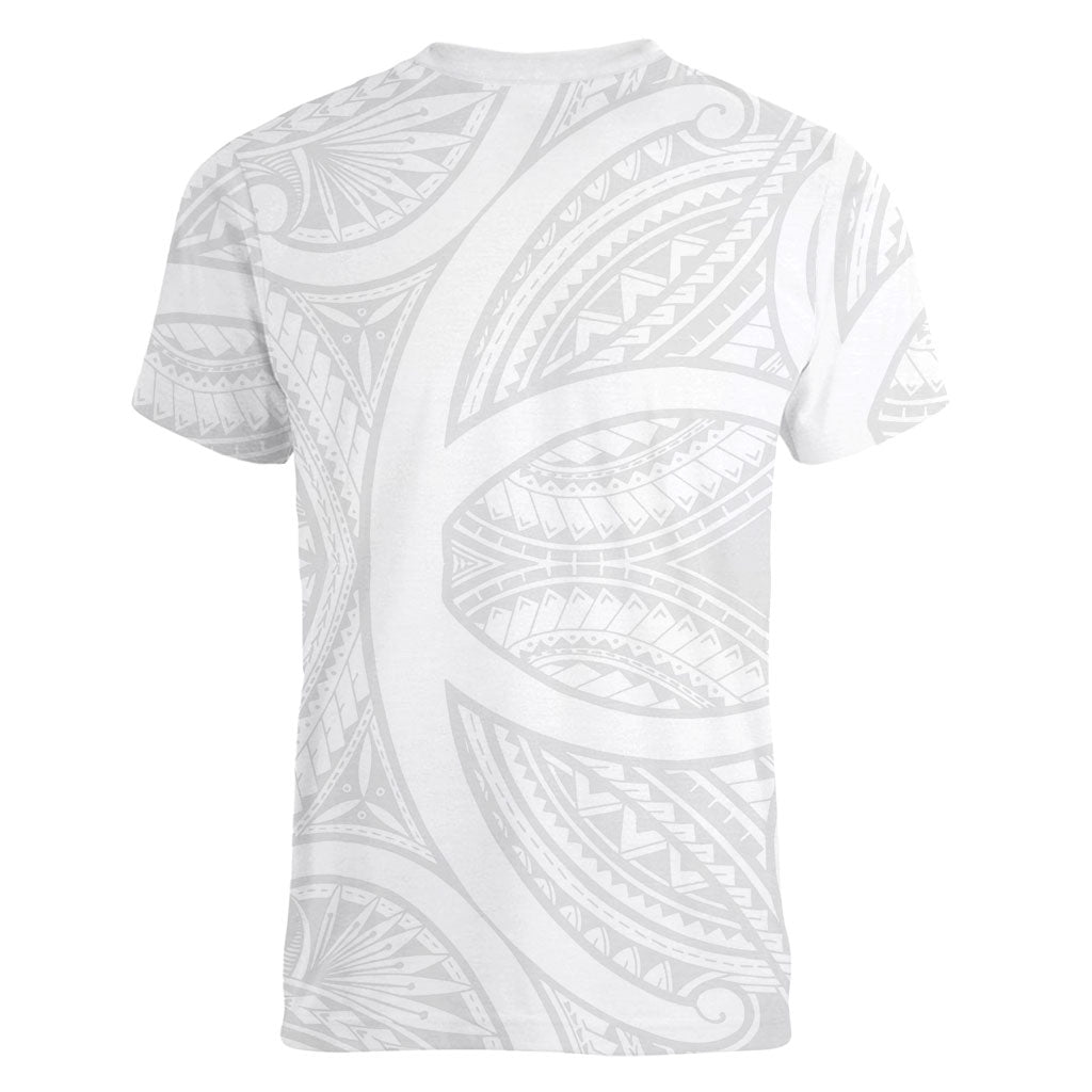 Samoan Tatau Women V-Neck T-Shirt Tattoo Reveal Effect