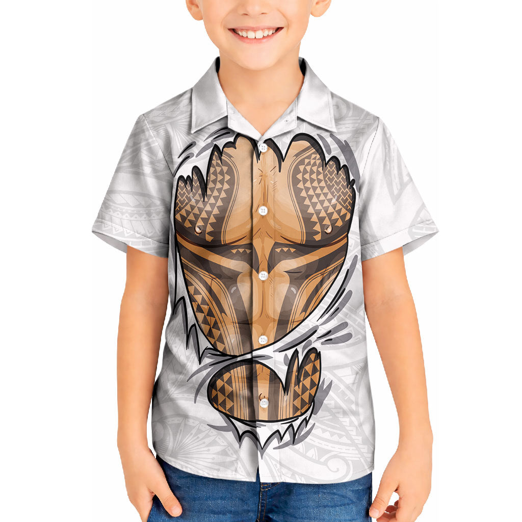 Hawaiian Kakau Kid Hawaiian Shirt Aquaman Tattoo Reveal Effect