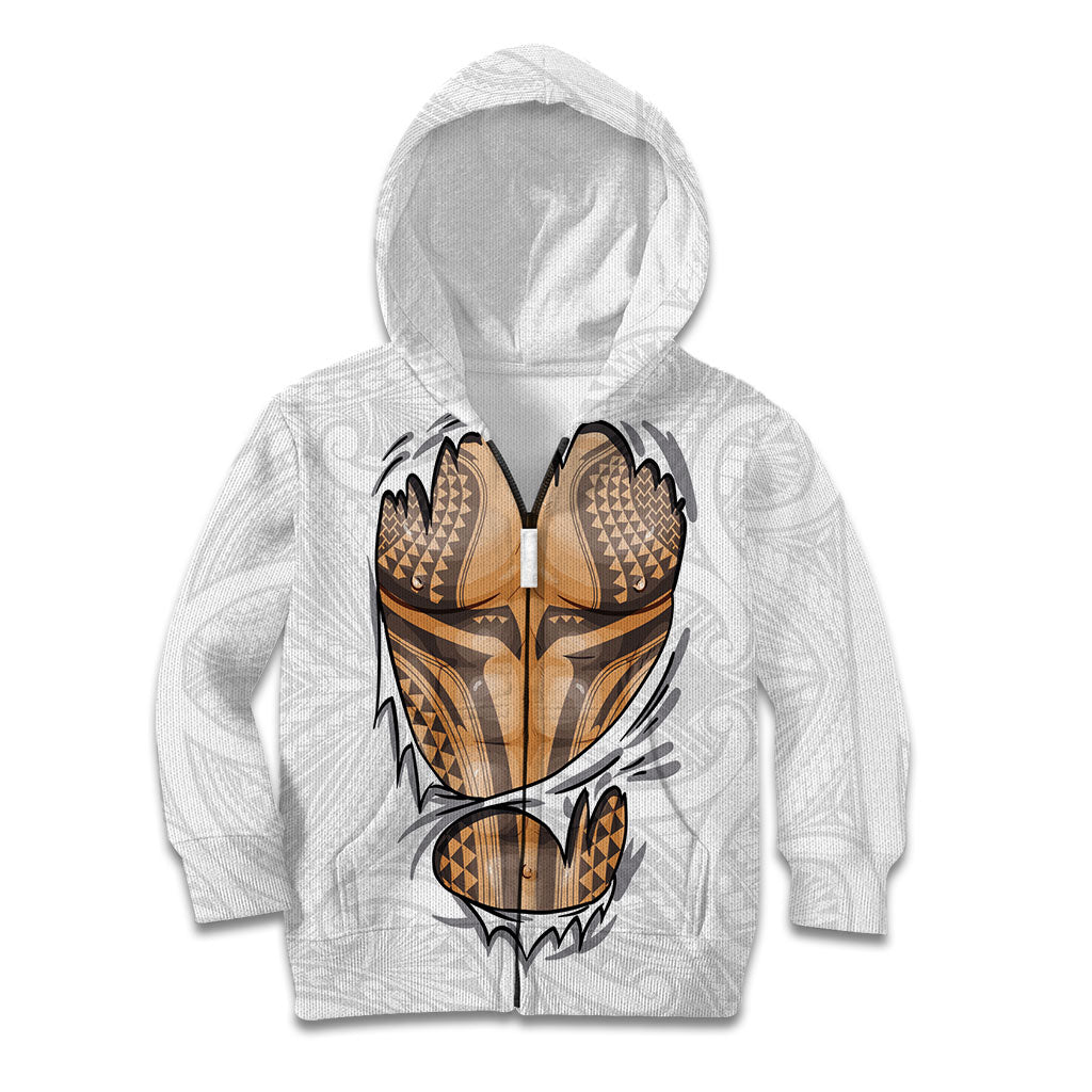 Hawaiian Kakau Kid Hoodie Aquaman Tattoo Reveal Effect