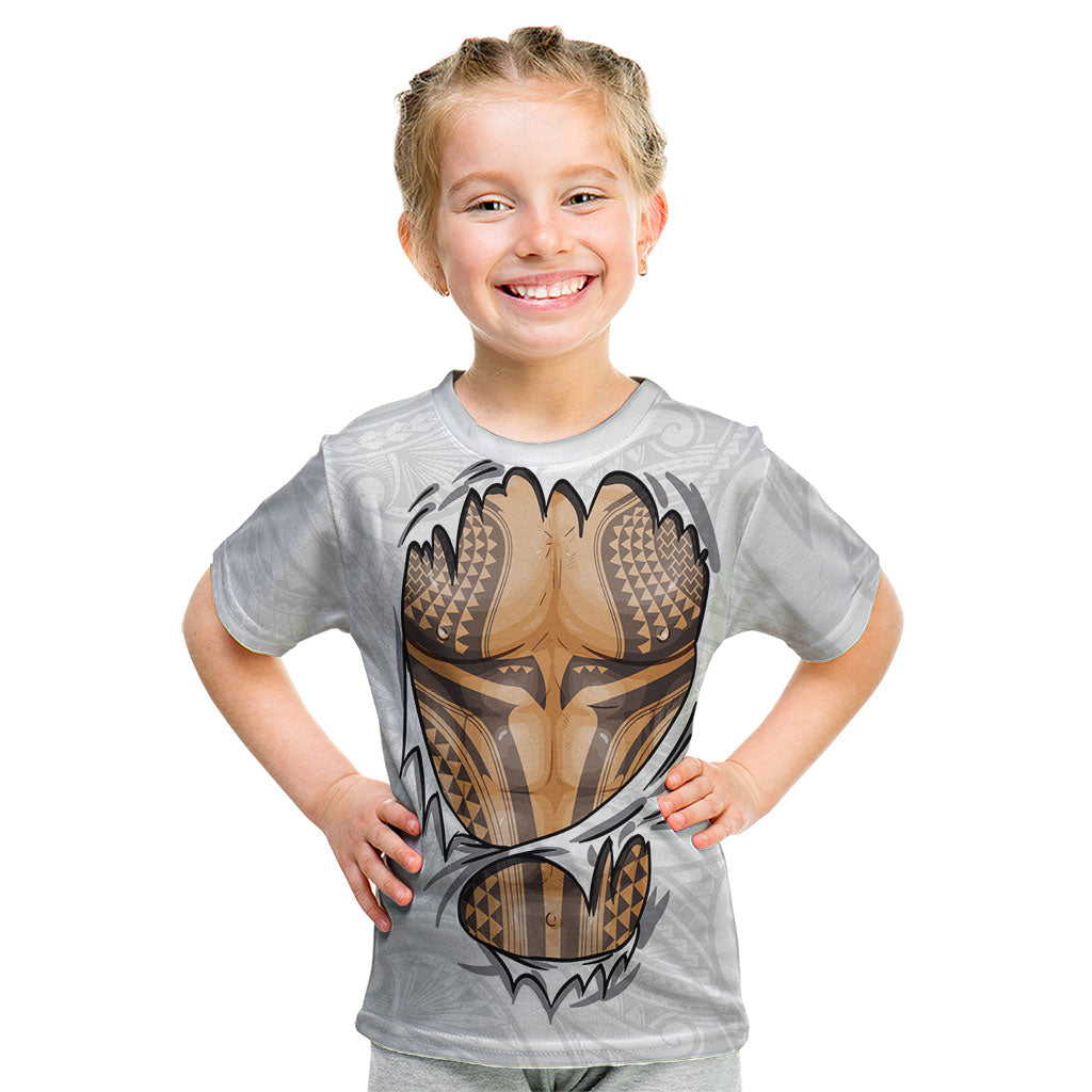 Hawaiian Kakau Kid T Shirt Aquaman Tattoo Reveal Effect
