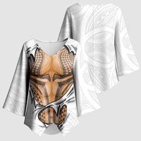 Hawaiian Kakau Kimono Sleeve Blouse Aquaman Tattoo Reveal Effect