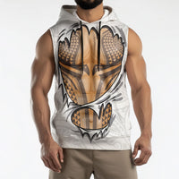 Hawaiian Kakau Sleeveless Hoodie Aquaman Tattoo Reveal Effect