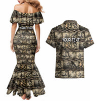 Pearl Harbor Remembrance Day Personalized Couples Matching Mermaid Dress and Hawaiian Shirt Memories of December 7 with Red Poppy Lei LT03 - Polynesian Pride