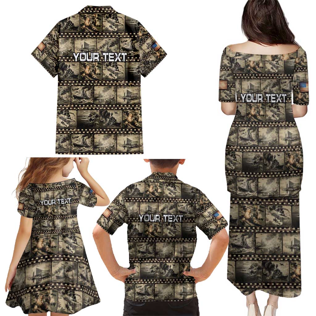 Pearl Harbor Remembrance Day Personalized Family Matching Puletasi and Hawaiian Shirt Memories of December 7 with Red Poppy Lei LT03 - Polynesian Pride