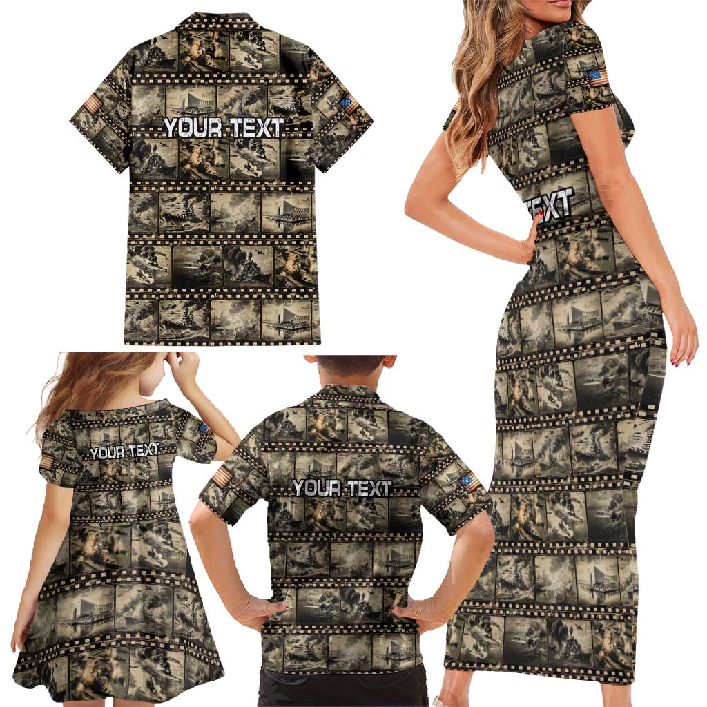 Pearl Harbor Remembrance Day Personalized Family Matching Short Sleeve Bodycon Dress and Hawaiian Shirt Memories of December 7 with Red Poppy Lei LT03 - Polynesian Pride