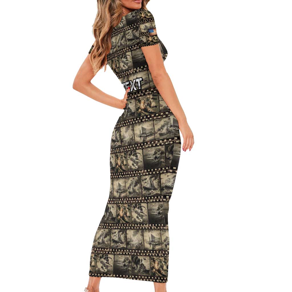 Pearl Harbor Remembrance Day Personalized Family Matching Short Sleeve Bodycon Dress and Hawaiian Shirt Memories of December 7 with Red Poppy Lei LT03 - Polynesian Pride