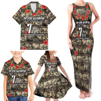 Pearl Harbor Remembrance Day Personalized Family Matching Tank Maxi Dress and Hawaiian Shirt Memories of December 7 with Red Poppy Lei LT03 - Polynesian Pride