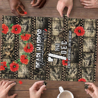 Pearl Harbor Remembrance Day Puzzle Memories of December 7 with Red Poppy Lei - Polynesian Pride