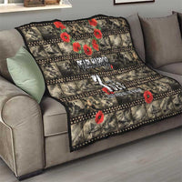 Pearl Harbor Remembrance Day Quilt Memories of December 7 with Red Poppy Lei - Polynesian Pride