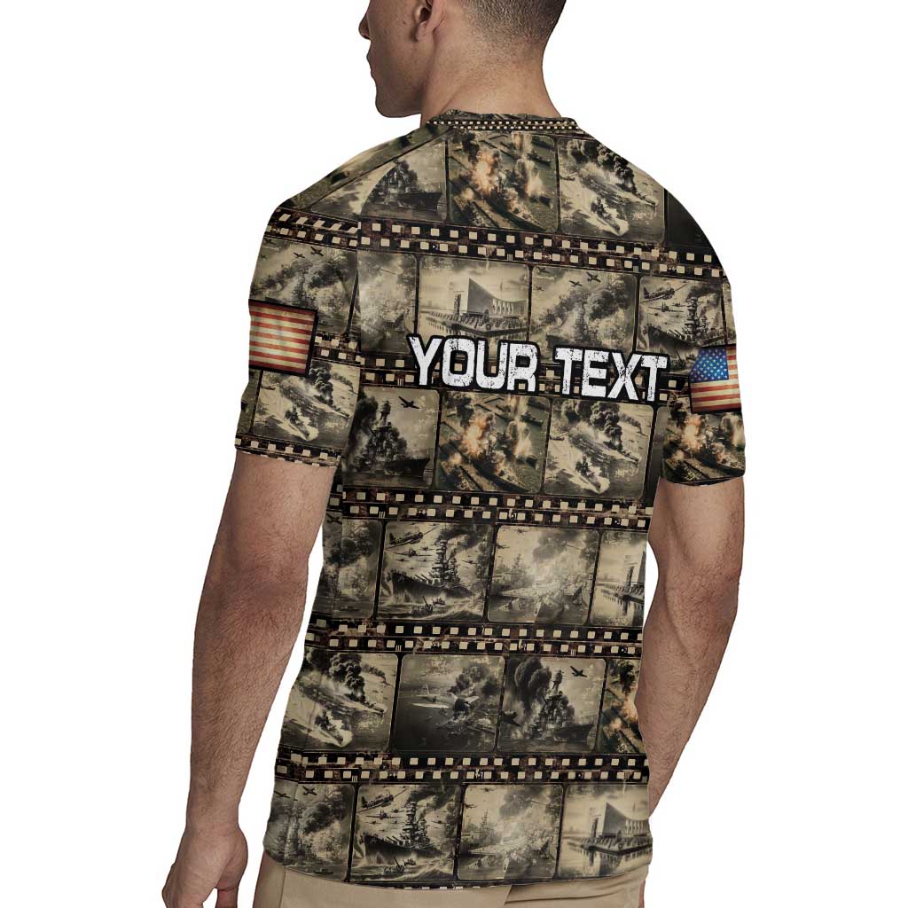 Pearl Harbor Remembrance Day Personalized Rugby Jersey Memories of December 7 with Red Poppy Lei - Polynesian Pride