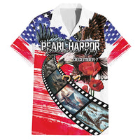 Pearl Harbor Remembrance Day Personalized Family Matching Off Shoulder Short Dress and Hawaiian Shirt Lest We Forget - The Bald Eagle Remembers - Polynesian Pride