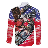 Pearl Harbor Remembrance Day Personalized Family Matching Off Shoulder Short Dress and Hawaiian Shirt Lest We Forget - The Bald Eagle Remembers - Polynesian Pride