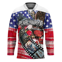 Pearl Harbor Remembrance Day Personalized Hockey Jersey Lest We Forget - The Bald Eagle Remembers - Polynesian Pride