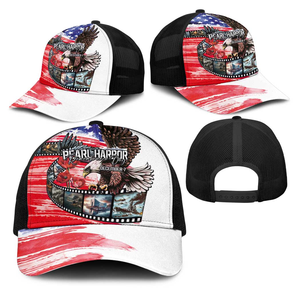 Pearl Harbor Remembrance Day Personalized Mesh Trucker Cap Lest We Forget-The Bald Eagle Remembers - Polynesian Pride