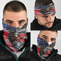 Pearl Harbor Remembrance Day Neck Gaiter Lest We Forget - The Bald Eagle Remembers - Polynesian Pride