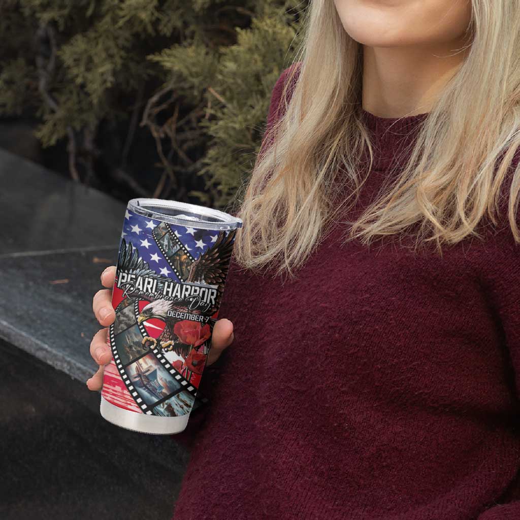 Pearl Harbor Remembrance Day Personalized Tumbler Cup Lest We Forget - The Bald Eagle Remembers - Polynesian Pride