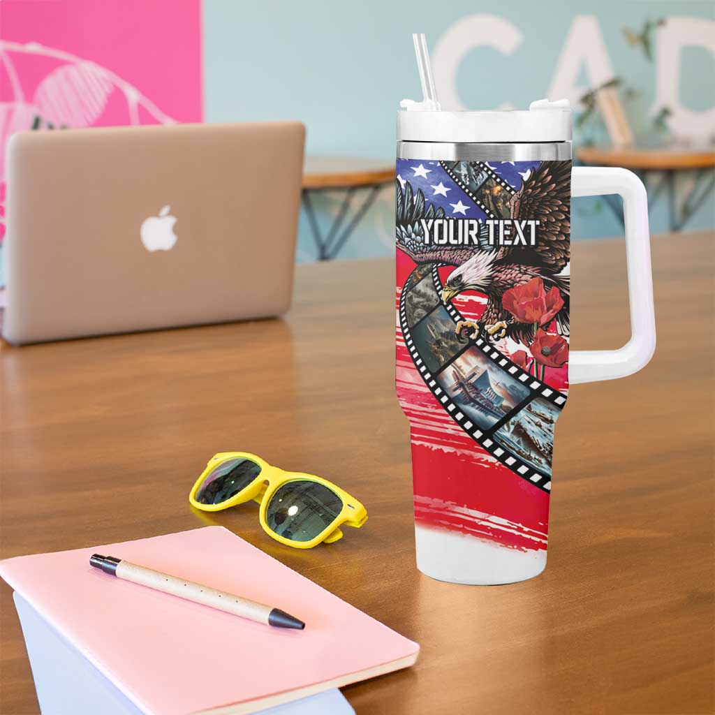 Pearl Harbor Remembrance Day Personalized Tumbler With Handle Lest We Forget - The Bald Eagle Remembers - Polynesian Pride