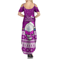Palau Christmas Family Matching Summer Maxi Dress and Hawaiian Shirt Snowman Hugs Palau Coat of Arms Maori Pattern Pink Style LT03 - Polynesian Pride