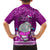 Palau Christmas Kid Hawaiian Shirt Snowman Hugs Palau Coat of Arms Maori Pattern Pink Style LT03 - Polynesian Pride