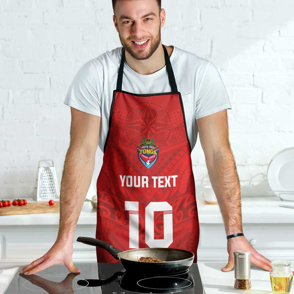 Custom Mate Ma'a Tonga Rugby Apron Ngatu Tribal Motifs Sporty Style - Polynesian Pride