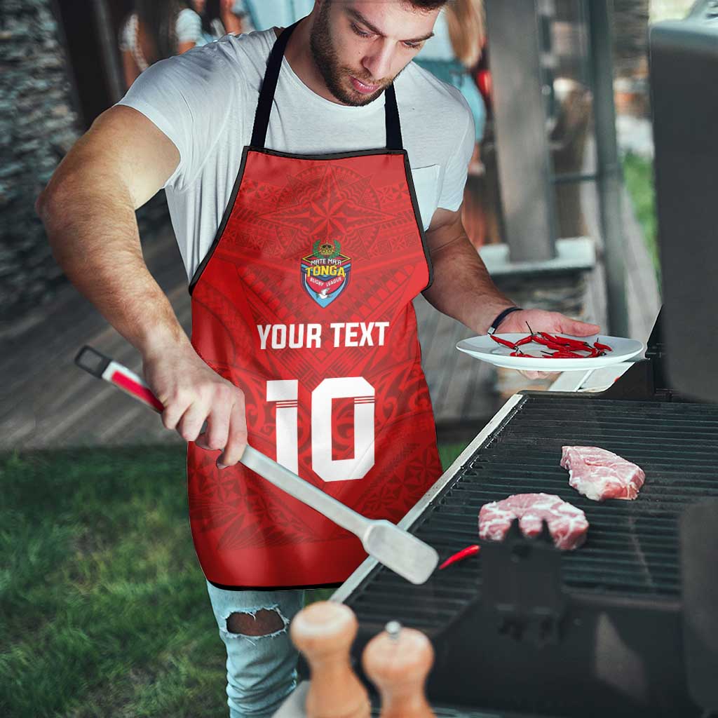 Custom Mate Ma'a Tonga Rugby Apron Ngatu Tribal Motifs Sporty Style - Polynesian Pride
