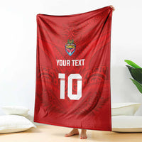 Custom Mate Ma'a Tonga Rugby Blanket Ngatu Tribal Motifs Sporty Style LT03 - Polynesian Pride