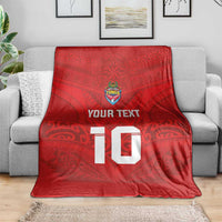 Custom Mate Ma'a Tonga Rugby Blanket Ngatu Tribal Motifs Sporty Style LT03 - Polynesian Pride
