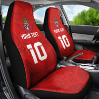 Custom Mate Ma'a Tonga Rugby Car Seat Cover Ngatu Tribal Motifs Sporty Style LT03 - Polynesian Pride