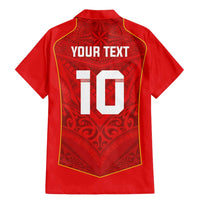 Custom Mate Ma'a Tonga Rugby Family Matching Mermaid Dress and Hawaiian Shirt Ngatu Tribal Motifs Sporty Style LT03 - Polynesian Pride