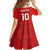 Custom Mate Ma'a Tonga Rugby Kid Short Sleeve Dress Ngatu Tribal Motifs Sporty Style - Polynesian Pride