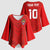 Custom Mate Ma'a Tonga Rugby Kimono Sleeve Blouse Ngatu Tribal Motifs Sporty Style - Polynesian Pride