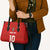 Custom Mate Ma'a Tonga Rugby Leather Bag Ngatu Tribal Motifs Sporty Style - Polynesian Pride