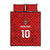 Custom Mate Ma'a Tonga Rugby Quilt Bed Set Ngatu Tribal Motifs Sporty Style - Polynesian Pride