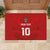 Custom Mate Ma'a Tonga Rugby Rubber Doormat Ngatu Tribal Motifs Sporty Style - Polynesian Pride