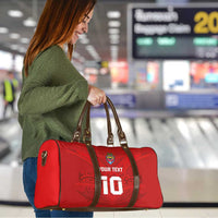 Custom Mate Ma'a Tonga Rugby Travel Bag Ngatu Tribal Motifs Sporty Style - Polynesian Pride