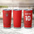 Custom Mate Ma'a Tonga Rugby Tumbler Cup Ngatu Tribal Motifs Sporty Style - Polynesian Pride