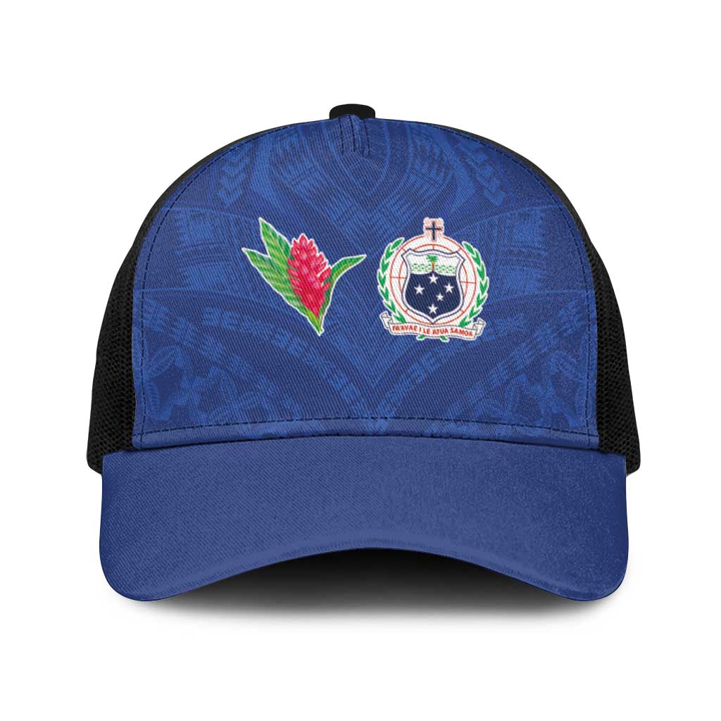Samoa Rugby Baseball Net Cap Tatau Tribal Motifs Sporty Style - Polynesian Pride