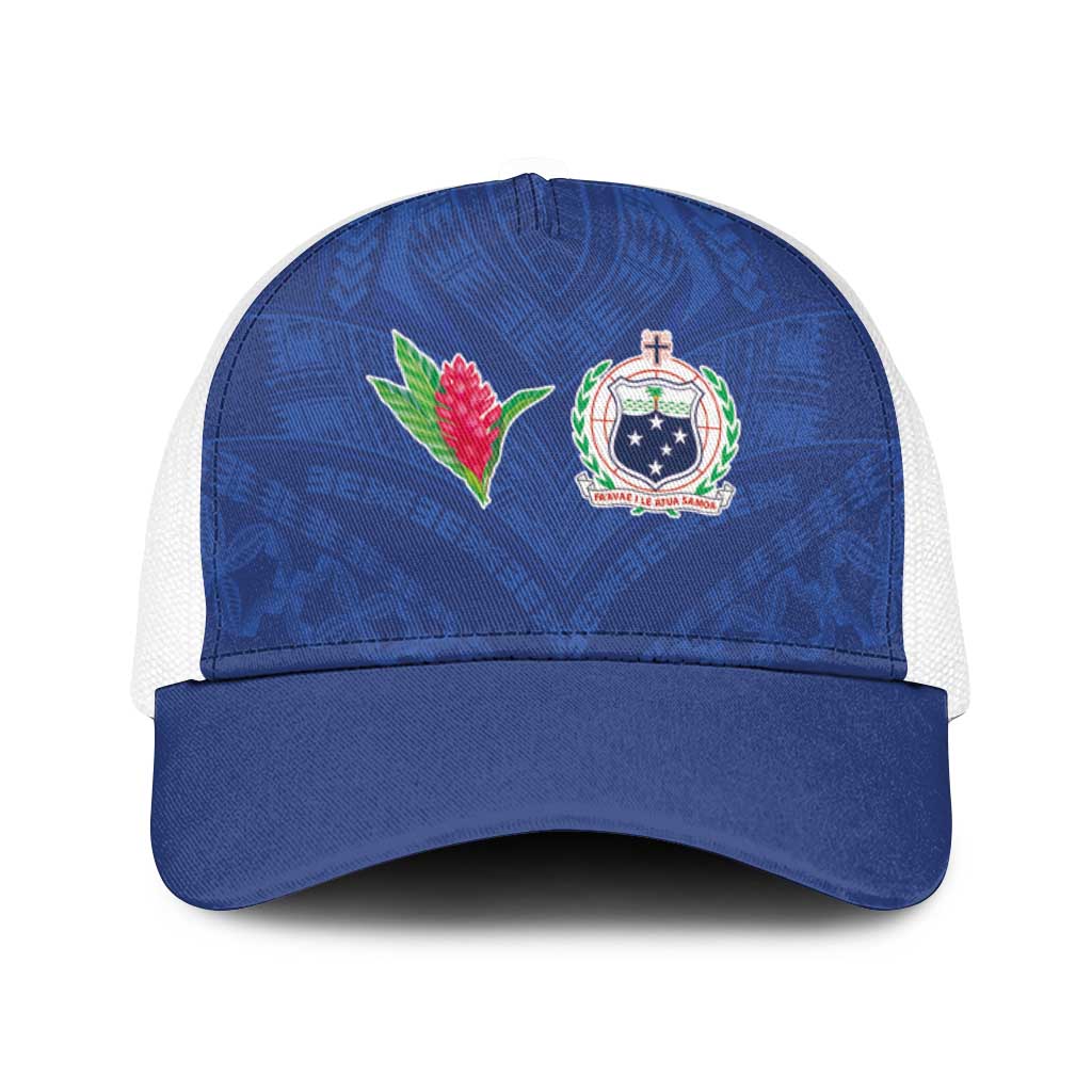 Samoa Rugby Baseball Net Cap Tatau Tribal Motifs Sporty Style - Polynesian Pride