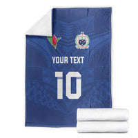 Custom Samoa Rugby Blanket Tatau Tribal Motifs Sporty Style - Polynesian Pride